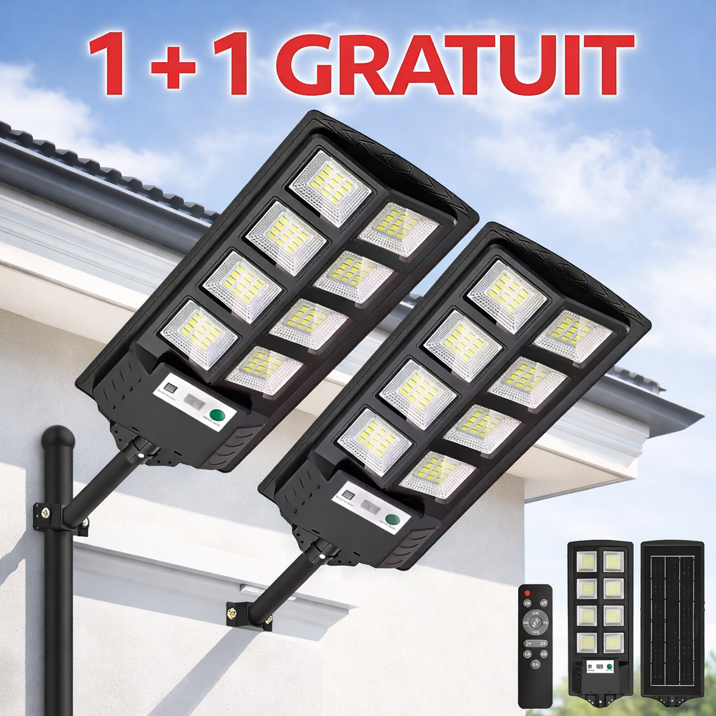 1 + 1 LAMPA CU INCARCARE SOLARA ULTRA PUTERNICA 3000W